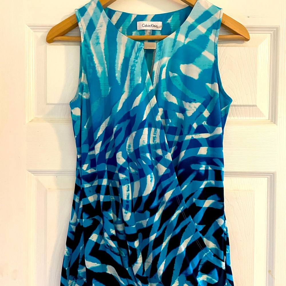 Calvin Klein Aqua Blue Top